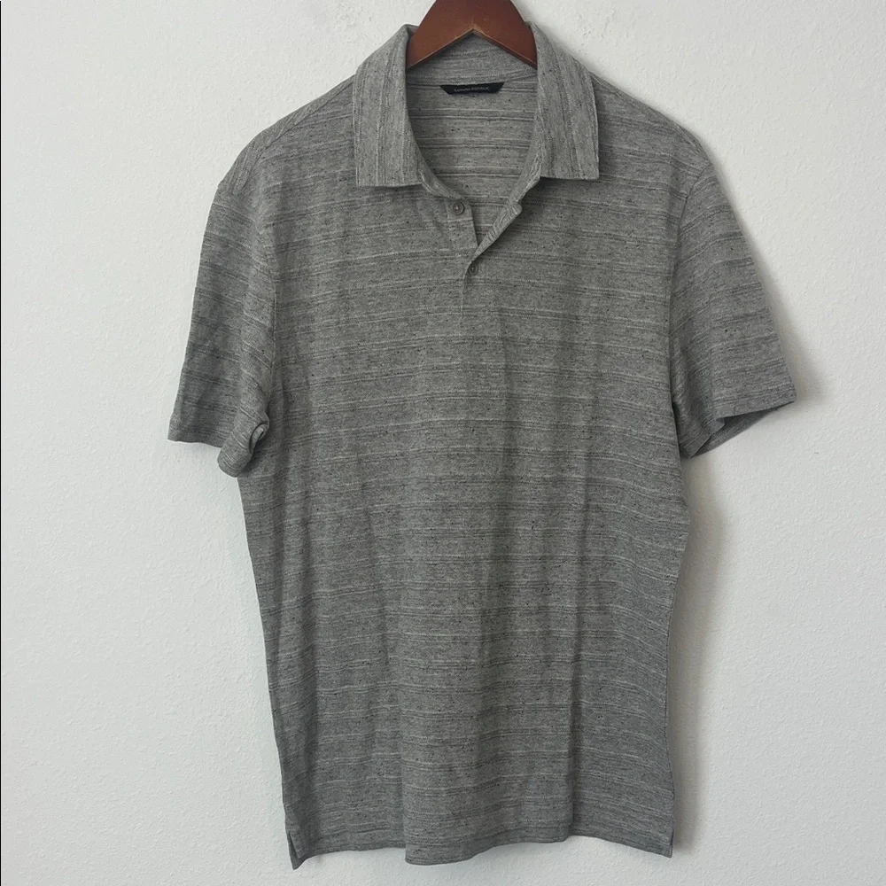 BANANA REPUBLIC Gray Short Sleeve Polo Shirt